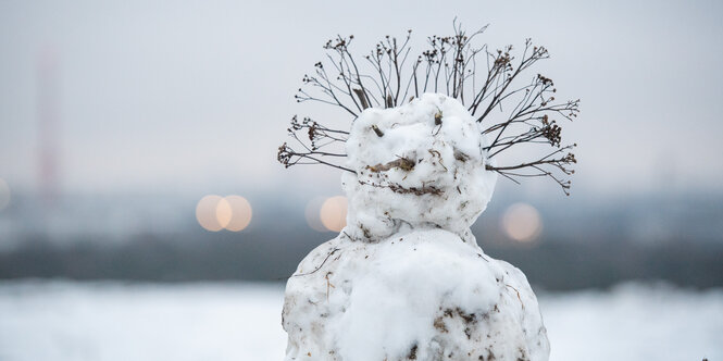 Ein Schneemann in Berlin