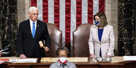 Speaker of the House Nancy Pelosi, D-Calif., und Vizepräsident Mike Pence