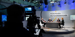 Die drei Kanzlerkandidaten der CDU im Studio