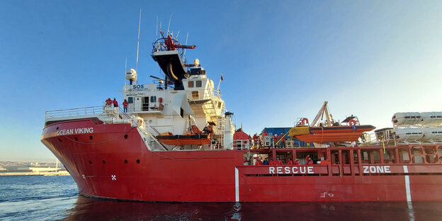 Das Rettungsschiff der Organisation SOS Mediterranee, «Ocean Viking»