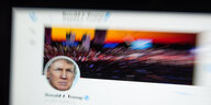 Twitterkonto von Donald Trump bevor es dauerhaft gesperrt wurde
