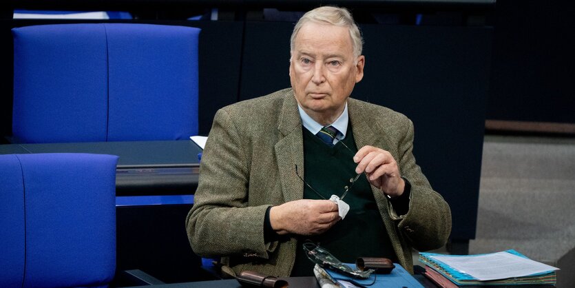 AfD-Fraktionschef Alexander Gauland im Bundestag