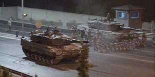 Ein Panzer in Istanbul am 16. Juli 2016