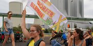 Aktivisten im Rahmen des 2. Klimacamps im Leipziger Land