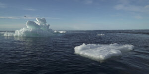 Schmilzende Eisschollen in der Arktis