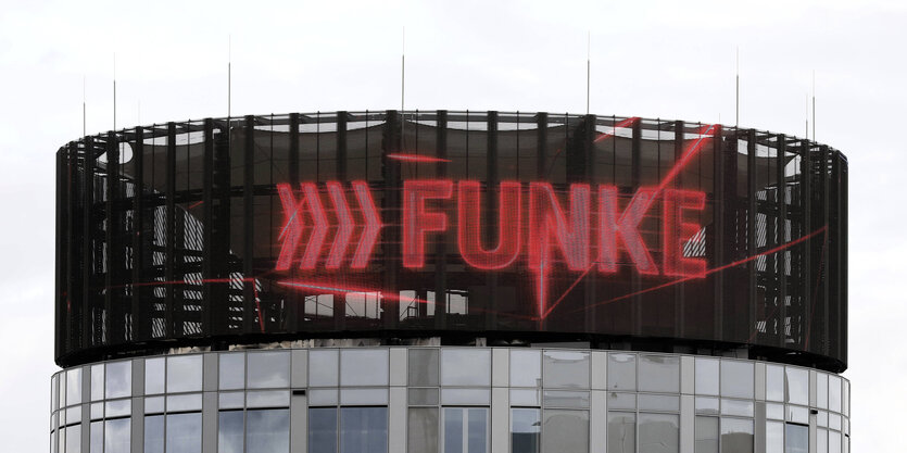 Funke Logo auf Zentrale in Essen