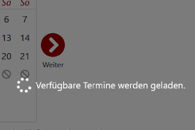 Screenshot, Kalender lädt Screenshot, Kalender lädt