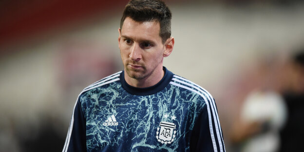 Portrait des Fußballspielers Lionel Messi