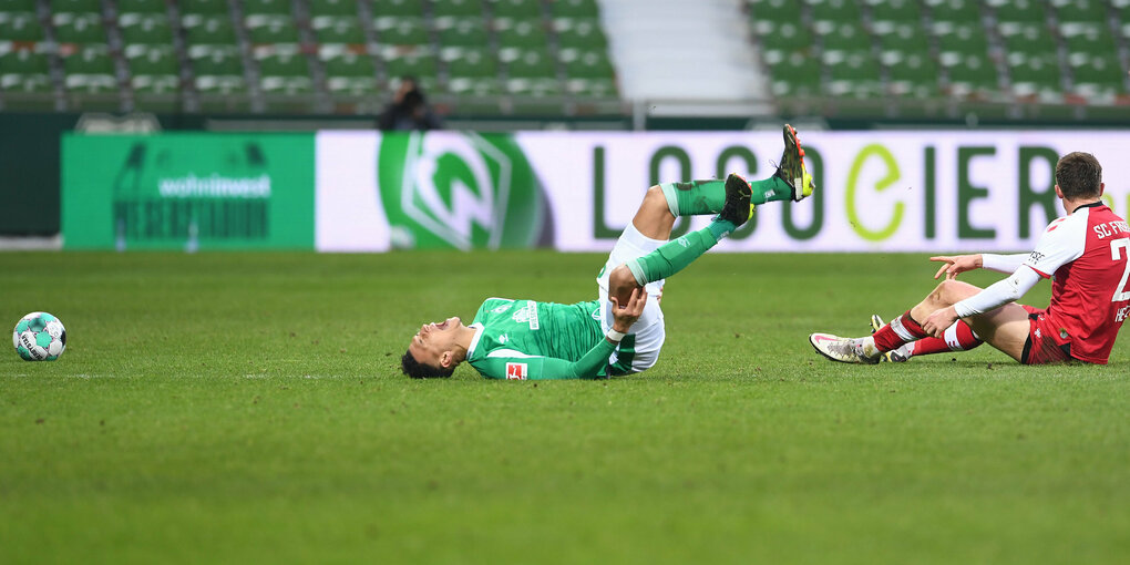 Szene aus dem Bundesliga-Spiel Bremen - Freiburg