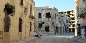 Zerstörte Gebäude in Bengasi.