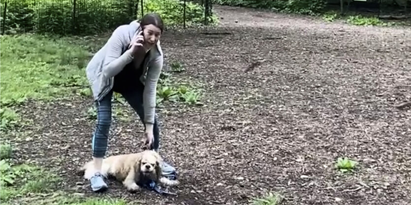 Amy Cooper mit ihrem Hund