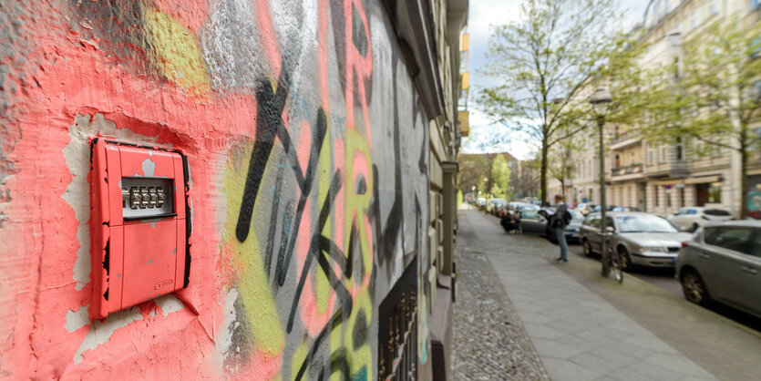 Schlüsselbox an einem Haus