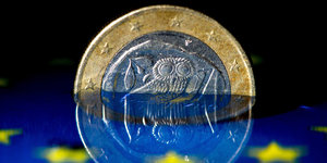 Eine halbe Euromünze