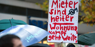 Protestplakat gegen Verdrängung