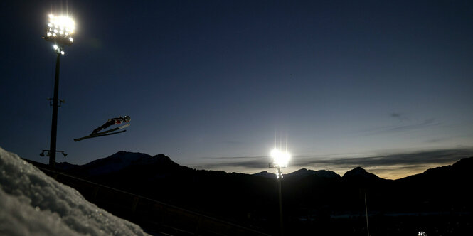 Ein Panoramabild von Oberstdorf.