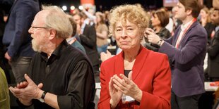 Wolfgang Thierse und Gesine Schwan bei einem Bundesparteitag der SPD im März 2017