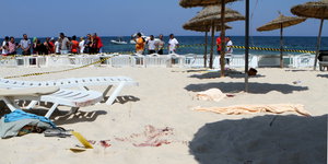 Strand nach Anschlag in Tunesien