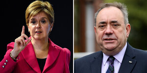 Die schottische Premierministerin Nicola Sturgeon (l.) und ihr Vorgänger Alex Salmond