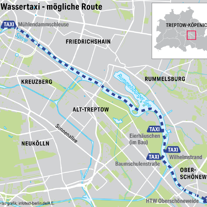 Man sieht eine Grafik der Route