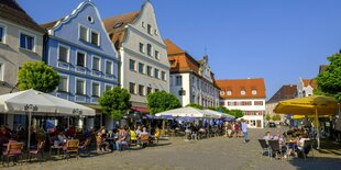 Ansicht auf den Marktplatz von Günzburg