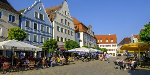 Ansicht auf den Marktplatz von Günzburg