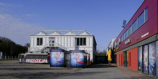 Kieler Stadion im Lockdown.