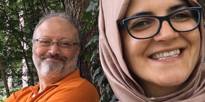 Jamal Khashoggi mit seiner Verlobten Hatice Cengiz