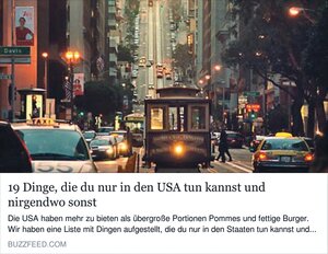 Screenshot des gesponserten Reiseartikels auf Buzzfeed Screenshot des gesponserten Reiseartikels auf Buzzfeed