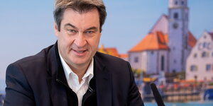 CSU-Chef Markus Söder guckt zuversichtlich in die Kameralinse