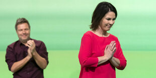 Annalena Baerbock und Robert Habeck bei der Verkündung der grünen Kanzlerkandidatur