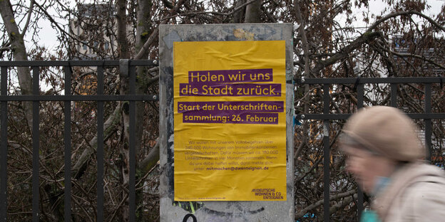 Plakat der Kampagne Deutsche Wohnen & Co. enteignen