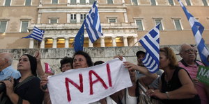 Demo für die EU-Reformpläne in Athen