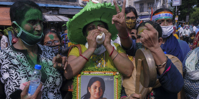 Wahlparty in Westbengalen.