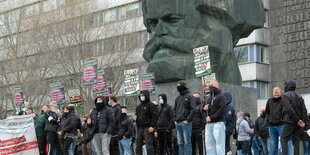 Rechtsextreme Demonstranten in Chemnitz