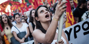 Kundgebung der kommunistischen Partei Griechenlands