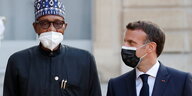 Präsident Buhari und Präsident Macron.