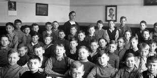 Ein Klassenfoto der Schule Schwachhauser Heerstraße aus den Dreißiger Jahren.