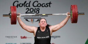 Laurel Hubbard bei den Commonwealth Games 2018.
