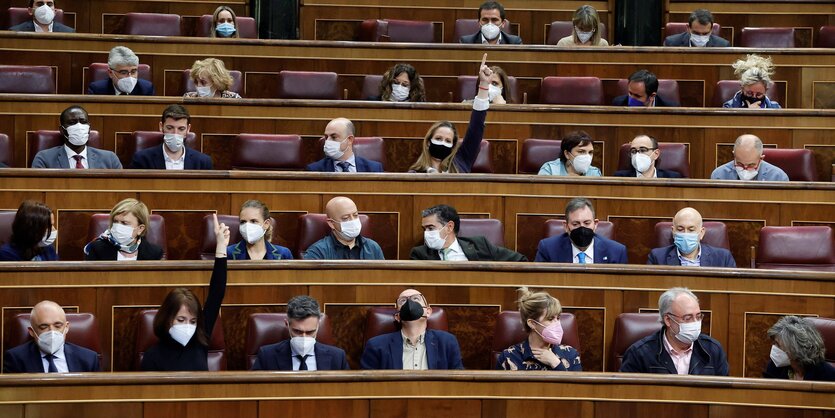 Blick ins Spanische Parlament in Madrid