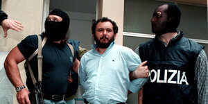 Giovanni Brusca bei seiner Festnahme 1996