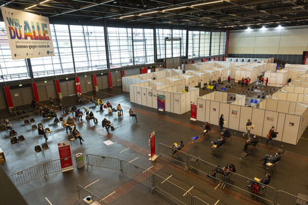 Impfzentrum von oben Impfzentrum von oben