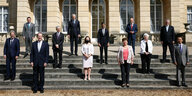 Gruppenbild Treffen der G7-Finanzminister im Lancaster House zusammen.