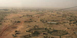 Burkina Faso: Stadt Djibo von oben