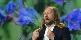 Anton Hofreiter von Bündnis 90/Die Grünen, spricht bei der Bundesdelegiertenkonferenz seiner Partei zu den Mitgliedern