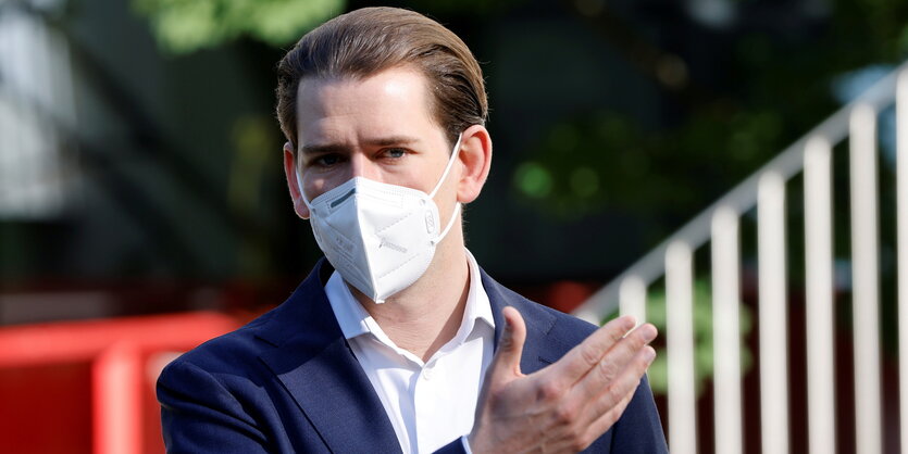 Sebastian Kurz mit Maske