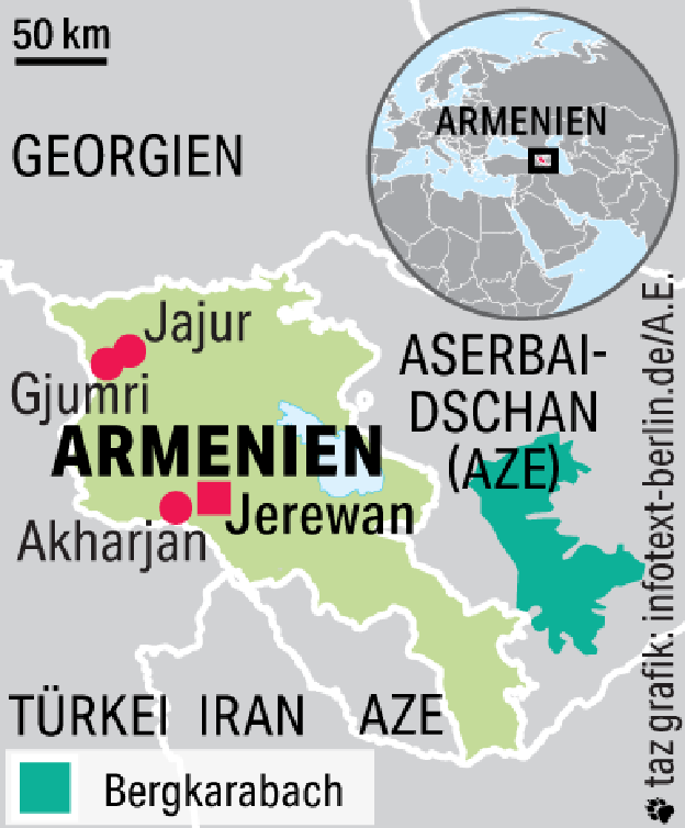 Landkarte von Armenien