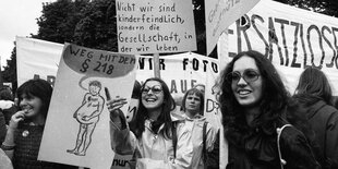 Historische Aufnahme einer Pro-Choice-Demonstration