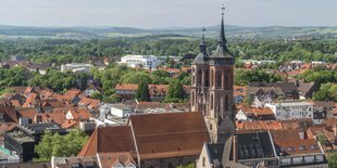 Ausblick auf Altstadt von Göttingen mit Marktkirche