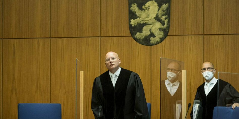 Der Vorsitzende Richter Christoph Koller im Oberlandesgericht Frankfurt