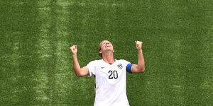 US-Kapitänin Abby Wambach jubelt nach dem WM-Sieg